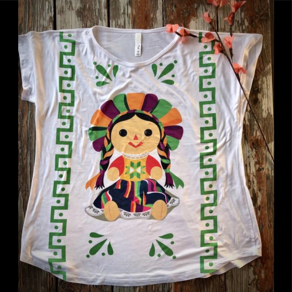 Mexican  Rag Doll/ Muñeca Maria Cotton Tee